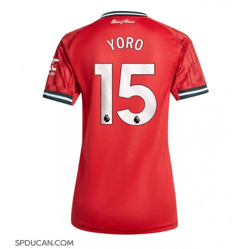 Zenski Nogometni Dres Manchester United Leny Yoro #15 Domaci 2025-26 Kratak Rukav